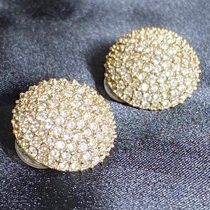 St. John Collection Crystal Clip On Earrings